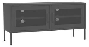 Tv-bänk svart 105x35x50 cm stål - Svart