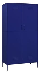 Garderob 90x50x180 cm marinblå stål - Blå