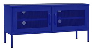 Tv-bänk marinblå 105x35x50 cm stål - Blå