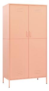 Garderob 90x50x180 cm rosa stål - Rosa
