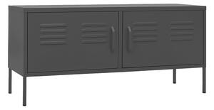 Tv-bänk antracit 105x35x50 cm stål - Grå