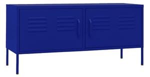 Tv-bänk marinblå 105x35x50 cm stål - Blå