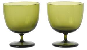 Ferm Living - Host Water Glasses Set of 2 / Moss Green - Dricksglas