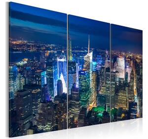 TAVLA Bird´S Eye View Of New York City By Night 60x40 - Artgeist sp. z o. o