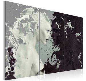 Tavla Black Or White? Triptych 120X80 Vit - Artgeist sp. z o. o