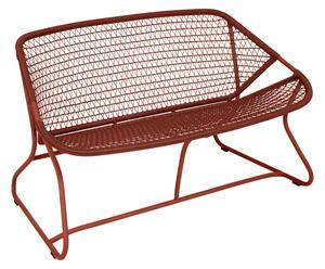 Fermob - Sixties Bench, Red Ochre - Trädgårdsbänkar - Frédéric Sofia - Röd - Metall/Plast
