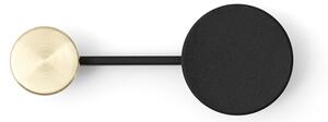 Audo Copenhagen - Afteroom Coat Hanger Small, Black/Brass - Handdukshängare - Afteroom - Svart