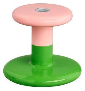 HEM - Pesa Candle Holder Low - Pink/Green - Ljusstakar - Fabien Cappello - Rosa,Grön