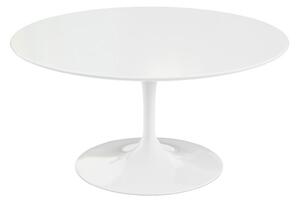 Knoll - Saarinen Low Round Table For Outdoor, H: 38 cm, Ø 91 cm, Vitt underrede - Soffbord utomhus - Eero Saarinen - Vit - Metall/Plast