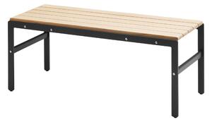 Fritz Hansen - Reform trädgårdsbänk Teak Anthracite Black - Trädgårdsbänkar - Louise Hederström - Svart - Metall/Trä