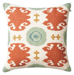 Chhatwal & Jonsson - Kuddfodral linne mahal aqua heaven blue apricot orange khaki 50x50 cm - Prydnadskuddar och kuddfodral - Stig Jonsson - Orange,Blå