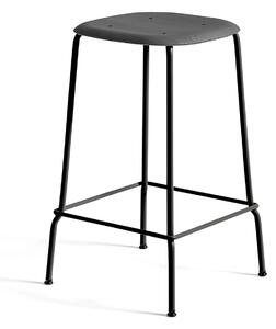 HAY - Soft Edge 80 Low Black Water Based Lacq Oak Black Base - Barstolar - Iskos-Berlin - Svart - Metall/Trä