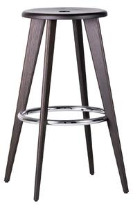 Vitra - Tabouret Haut, Rökt ek - Barstolar - Jean Prouvé - Brun - Metall/Trä