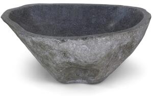 Handfat natursten | Svarvat från stenblock | Riverstone Medium
