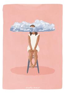 Illustration Pink Meditation, Giselle Dekel