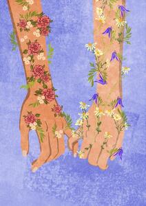 Illustration Holding hands, Raissa Oltmanns