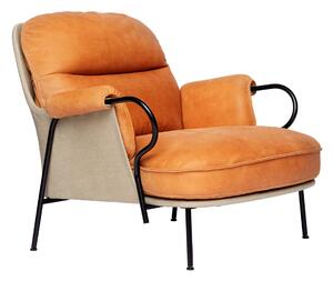 Fogia - Lyra Lounge, Vintage Cognac - Fåtöljer - Andreas Engesvik - Brun - Läder/Naturmaterial/Metall
