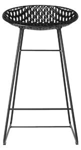 Kartell - Smatrik Stool Outdoor Black/Black - Barstolar utomhus - Tokujin Yoshioka - Svart - Metall/Plast