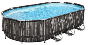 Pool ovan mark 6,1x3,6m - 1,2m djup | Bestway Power Steel Oval