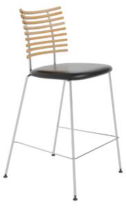 Naver Collection - Tiger Barstol, Oljad Ek, Rostfritt Stål, Läder Naver Select - Barstolar - Henrik Lehm - Träfärgad,Svart - Läder/Metall/Trä