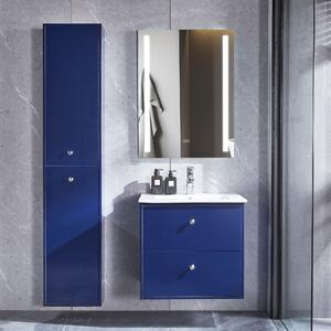 Badrumspaket | Kommod 60cm | LED-spegel och högskåp | Blå