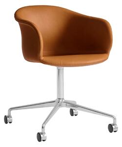 &Tradition - Elefy JH37, Leather cat.2 Leather cat. 2, Noble Cognac, Polished aluminium - Kontorsstolar - Jaime Hayón