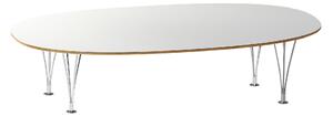 Bruno Mathsson - Mi 349 Superellips - Vit laminat - Höjd: 52 cm - Soffbord - Bruno Mathsson - Vit - Metall/Trä