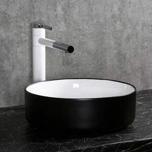 Runt handfat 36cm | Trendig svartvit design | Keramik/porslin