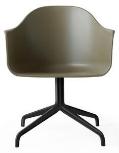 Audo Copenhagen - Harbour Swivel Chair Black Aluminium Shell Olive - Kontorsstolar - Norm Architects - Grön