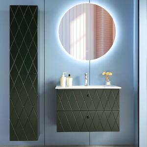 Badrumspaket - Tvättställskåp, sidoskåp & LED-spegel - Incus
