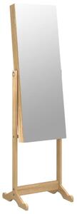 Spegelskåp vit fristående 42x38x152 cm