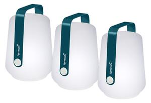 Fermob - Balad Lamp 12 cm 3-pack Acapulco Blue 21 - Bordslampor utomhus - Tristan Lohner - Blå