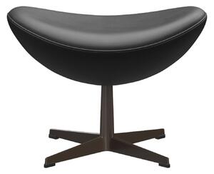 Fritz Hansen - 3127 Ägget Fotpall, Essential Black Leather Brown bronze - Fotpallar - Arne Jacobsen - Brun - Läder/Metall/Syntetiskt