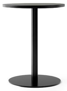 Audo Copenhagen - Harbour Column, Dining Table Ø60, Charcoal Linolieum Tabletop with Black Base - Matbord - Norm Architects - Grå - MDF/Metall/Syntetiskt