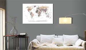 TAVLA World Map: Where Today? 120x80 - Artgeist sp. z o. o