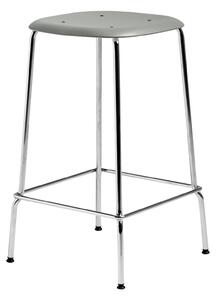 HAY - Soft Edge 85 Low - Chrome Base - Dusty Green - Barstolar - Iskos-Berlin - Grön - Metall/Plast
