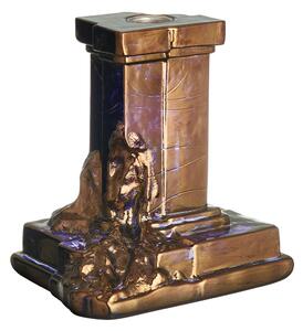 Kosta Boda - Rocky Baroque Candlestick Glossy Glaze 150 mm - Ljusstakar - Hanna Hansdotter - Silver