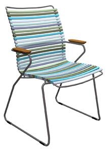 Houe - CLICK Dining Chair Tall Back - Multi Color 2 - Matstolar utomhus - Henrik Pedersen - Flerfärgad - Metall/Trä/Plast