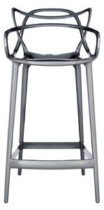 Kartell - Masters Stool 5849, Titanium - Barstolar - Philippe Starck - Grå - Plast