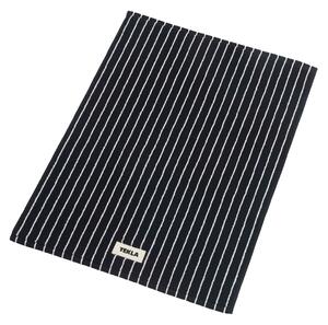 Tekla - Bath Mat 70X50, Black Stripes - Svart