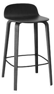 Muuto - Visu Bar Stool, 65 cm, Black - Barstolar - Mika Tolvanen - Svart - Trä