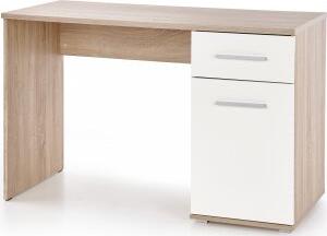 Abdel skrivbord 120x55 cm - Sonoma ek/vit - Skrivbord med hyllor, Skrivbord, Kontorsmöbler