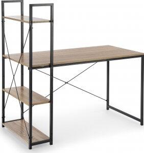 Perlie skrivbord 120x60 cm - Sonoma ek/svart - Skrivbord med hyllor, Skrivbord, Kontorsmöbler