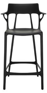 Kartell - A.I. Stool Recycled, Black - Barstolar - Philippe Starck - Svart - Plast