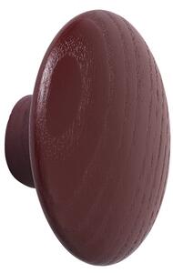 Muuto - Dots Wood Coat Hanger X-Small Burgundy - Krokar - Lars Tornøe - Röd