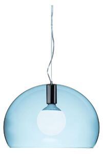Kartell - Small FL/Y Suspension 9053, Transparent Sky Blue, Incl. LED 15W E27 - Pendellampor - Ferruccio Laviani - Blå