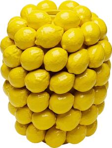 KARE DESIGN Citronjuice vas, rund - gult porslin