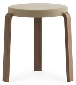 Normann Copenhagen - Tap Stool Walnut Sand - Pallar - Simon Legald - Beige - Trä/Plast