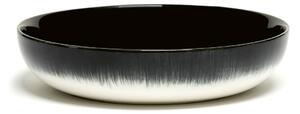 Serax - High Plate Dé White/Black Var B - Soppskålar - Ann Demeulemeester - Svart,Vit