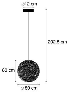 Landshängande lampa svart 80 cm - Corda